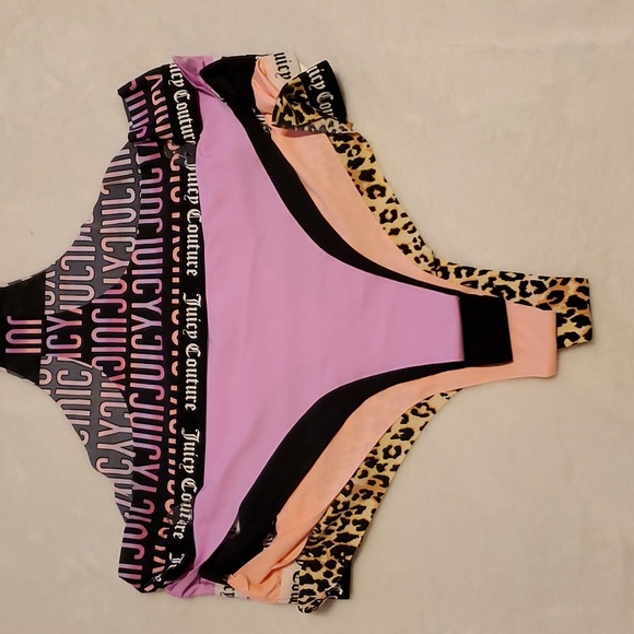 Juicy Couture Thong Panties 5 Pack Set - Picture 5 of 9